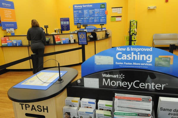 Withdraw Green Dot card money from Walmart Concept